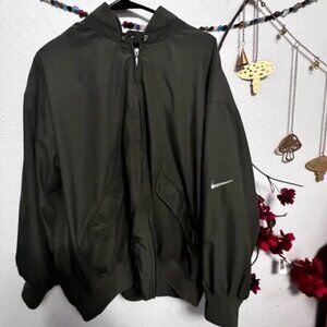Nike Golf Retro Olive Bomber Jacket Men’s Size Large Y2K Windbreaker Streetwear